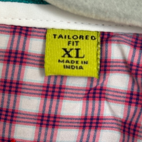 ROBERT Graham Luxury Long Sleeve Dress Short XL Tailored Fit Pink and Wh… - Picture 5 of 16